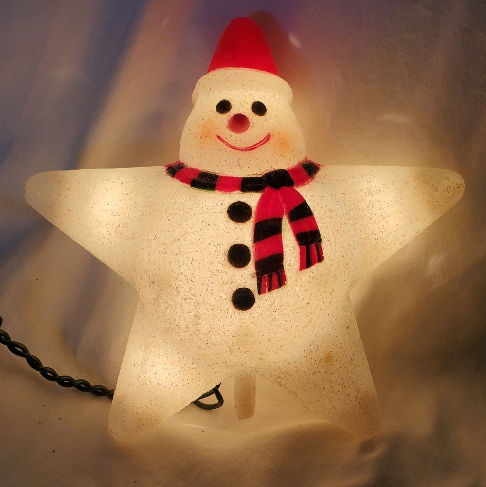 Snowman Star Sparkly Vintage Ornament Figure Model JSI-9005 120V 60Hz